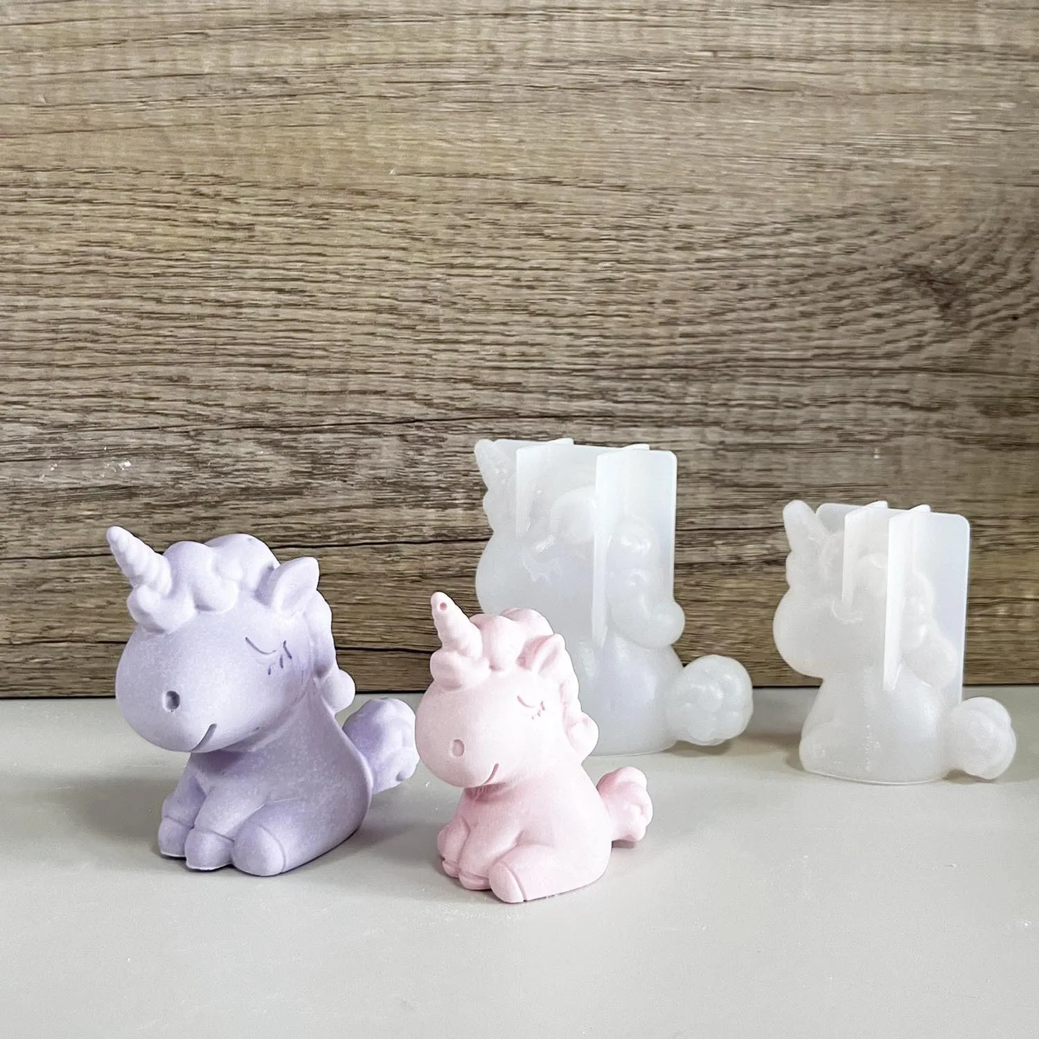 Soap Making Ideas - Moule géométrique 3D en Silicone, licorne,