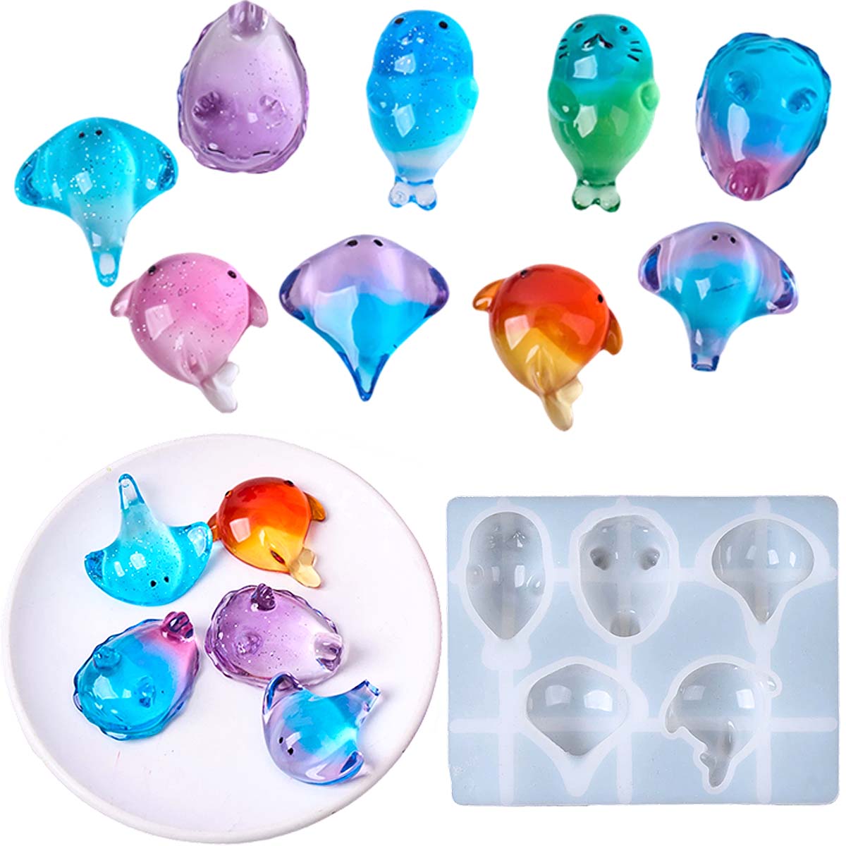 Soap Making Ideas - Moule en silicone 3D Kawaii Raie