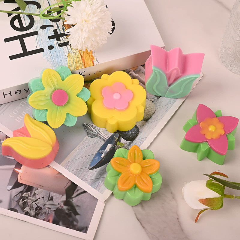 Moules à fleurs en silicone 6  - Soap Making Websites avis et prix
